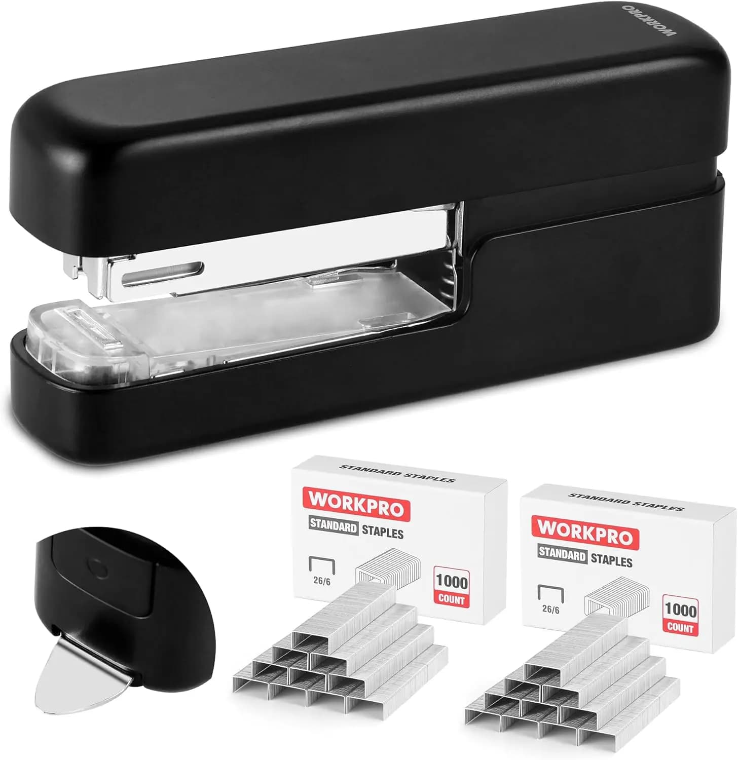 Cucitrice 2-in-1 con Dispositivo di Rimozione Graffette, Capacità 40 Fogli, Design a Chiusura Piatta, Include 2000 Graffette - Strumento da Scrivania Antiscivolo