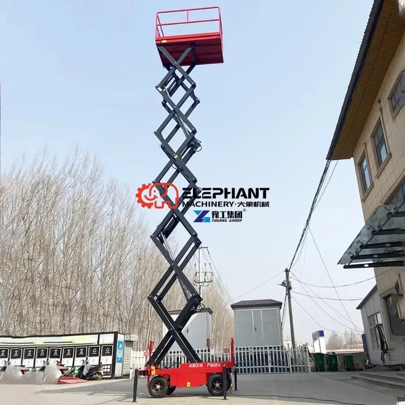 Duty Self Propelled Electric Hydraulic Scissor Lift Truck Platform Automatic Walking Lifting Table Durable Aerial Equipment