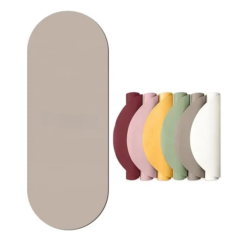 Oval Yoga Mat in PU and Natural Rubber for Pilates