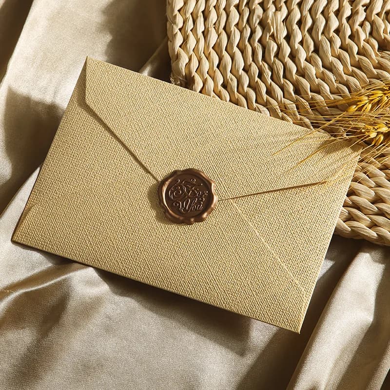 24-60pcs Linen Texture Wedding Envelopes 16x11cm, Vintage High-Quality Paper Accessories For Invitations Card (No Wax Seal)