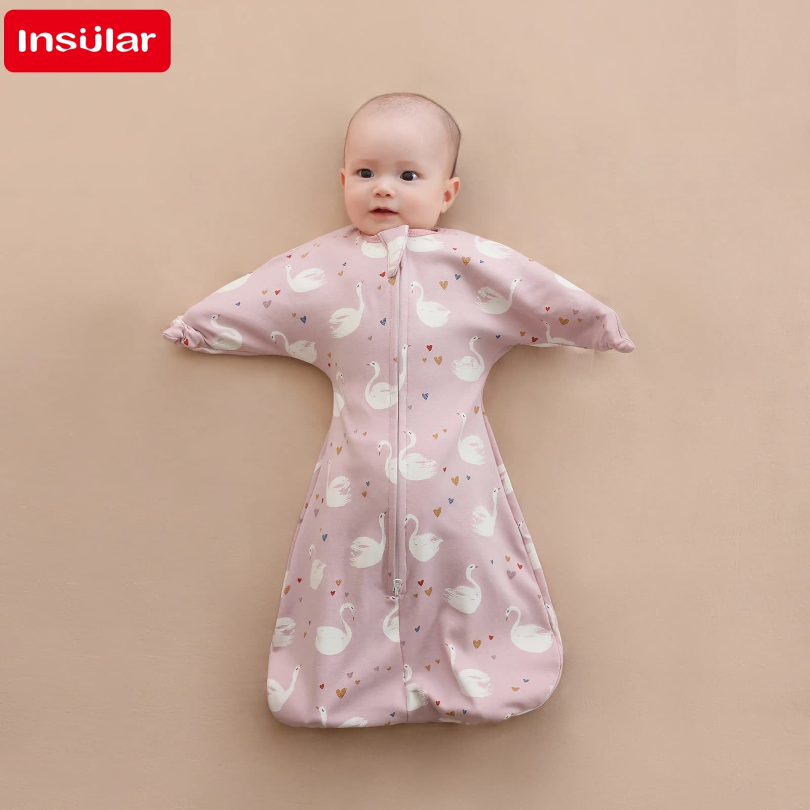 INSULAR Children's Cotton Sleeping Bags Anti-shock sleeping bags for newborns Covers for raised hand rendering Infant animated Carton Anti-spaventa