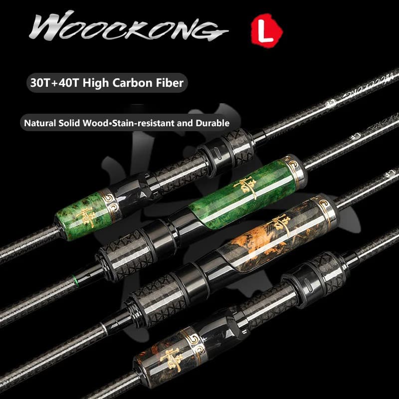 Mavllos WOOCKONG L Spinning Fishing Rod Lure 2-12G Line 2-10lb 1.8-2.1M Fishing Rod Carbon Light Stream Bfs Casting Rod