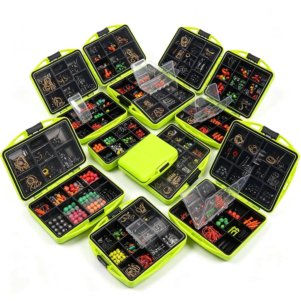 184pcs Professional Rock Fishing Tackle Box with Hooks Line Beads Accessories Set Pesca Peche Fishing Hooks Combo for Saltwater