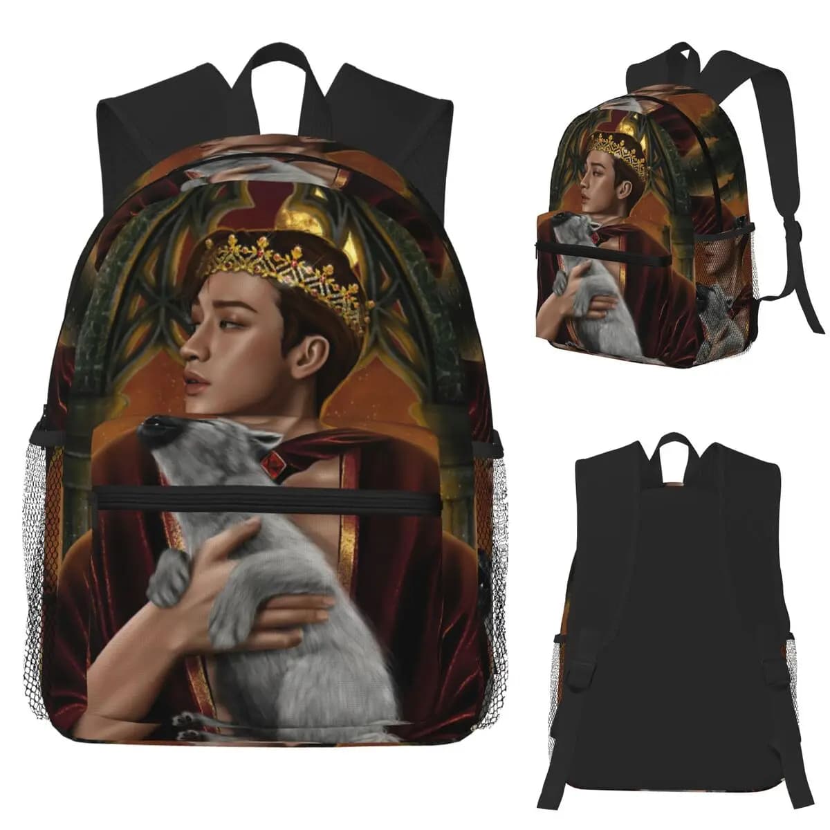 Cartoon Bang Chan KPOP Zaino per studenti Borsa da scuola Zaino da viaggio per escursionismo per uomo Donna Borse a tracolla per libri alla moda