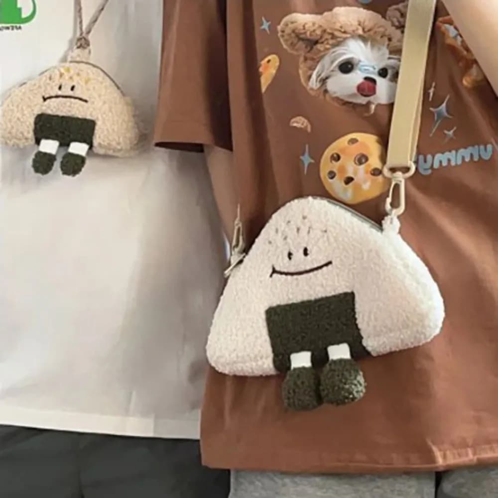 Cute Japanese Kawaii Bag Soft Large Capacity Women Crossbody Bags Washable Resistant To Dirt Neck Purse Bag