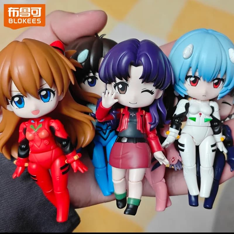 New Blokees Evangelion Serendipity Q Daalamode Series Blind Box Figure Anime Figure Collectible Desktop Decoration Fans Toy Gift