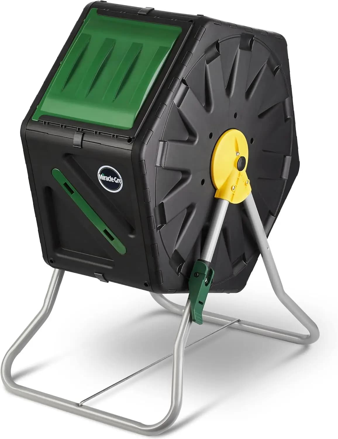 Compostiera Rotante a Camera Singola da 70 Litri – Composter da Esterno Facile da Girare per Giardinaggio Rapido – Contenitore Rotante Resistente con