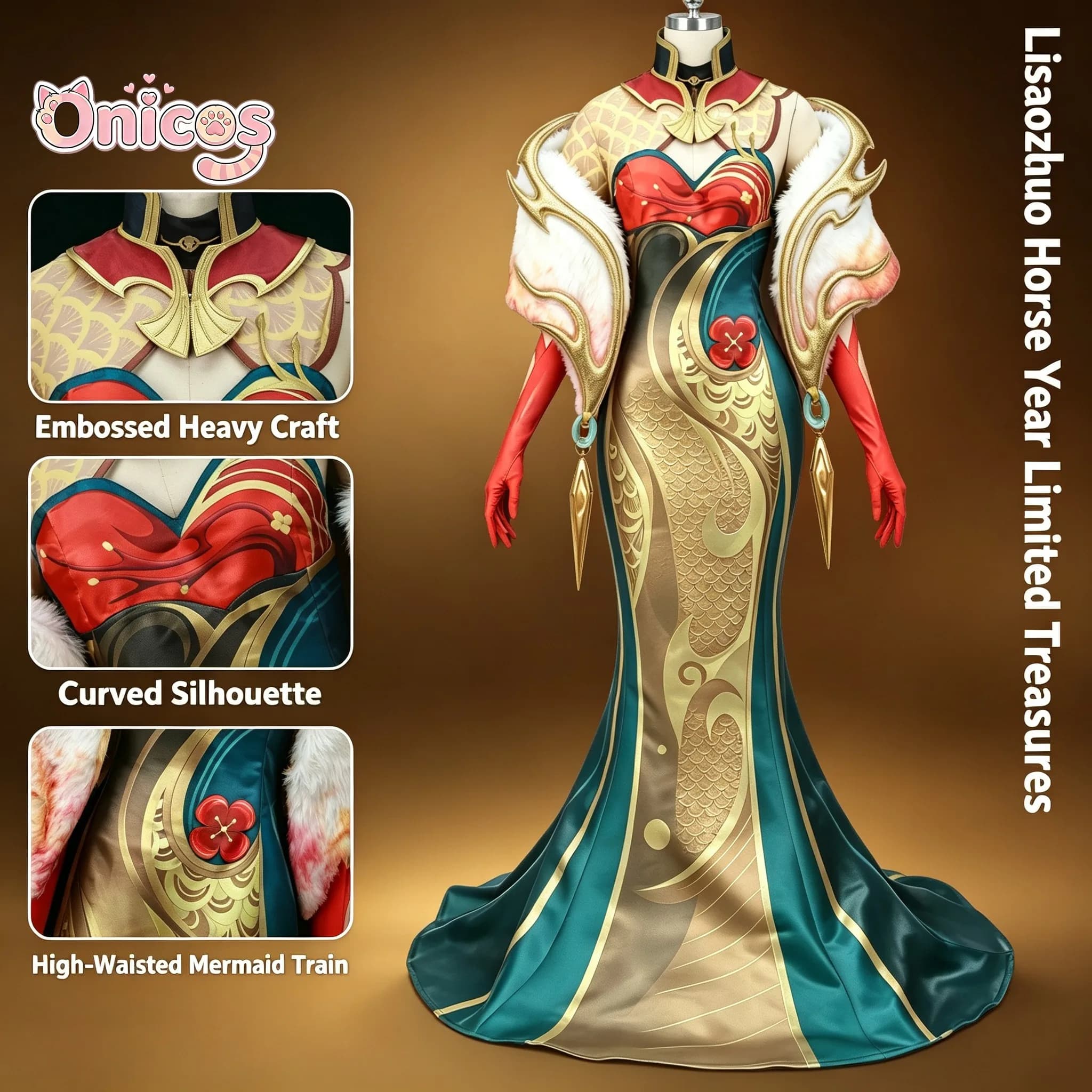 lol League of Legends Lissandra Year of the Horse Limited Edition Cosplay Costume Full Set Game Halloween Onicos