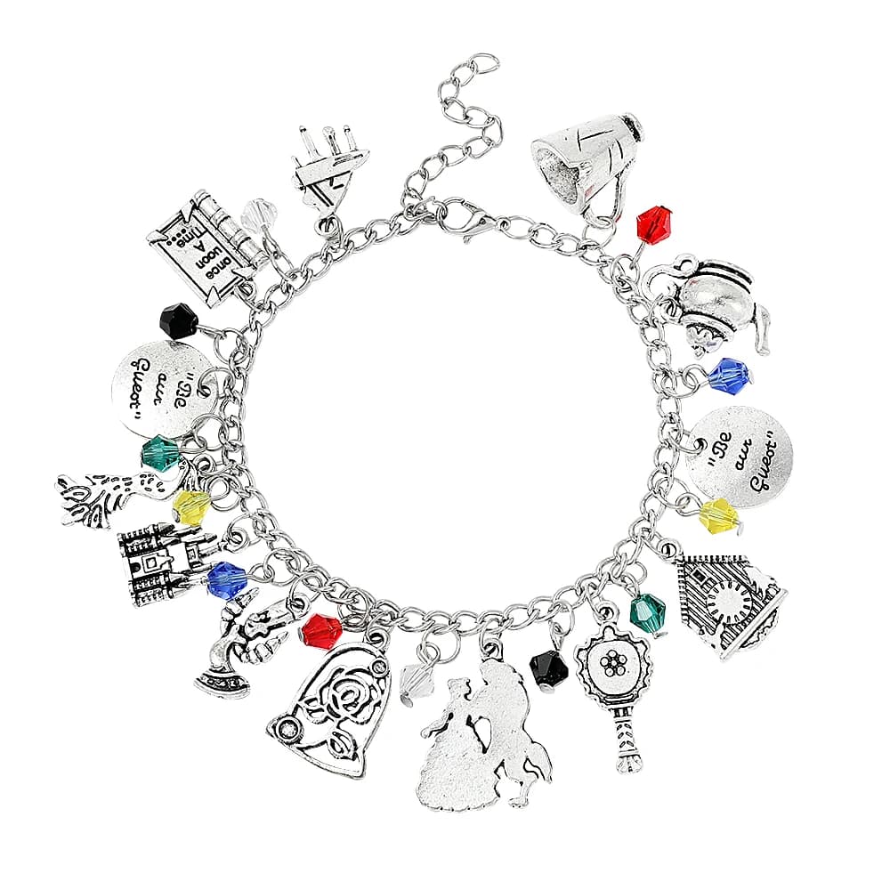 Beauty and the Beast Bracelets for Women Bracelet in Chain Pendants Vintage Accessories Cosplay Charms Jewelry