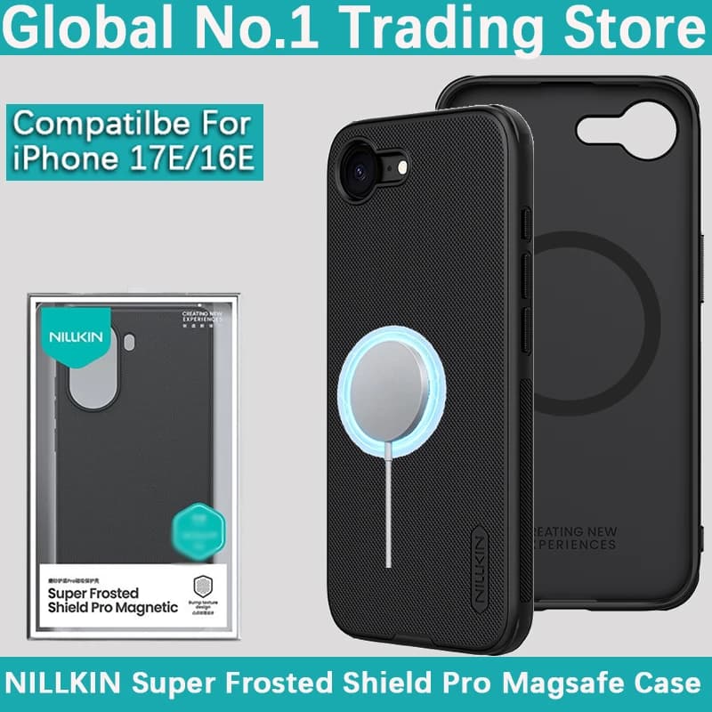 NILLKIN per iPhone 17E Super Frosted Shield Pro Custodia Protettiva Magnetica in Plastica Rigida con Airbag per iPhone 16E