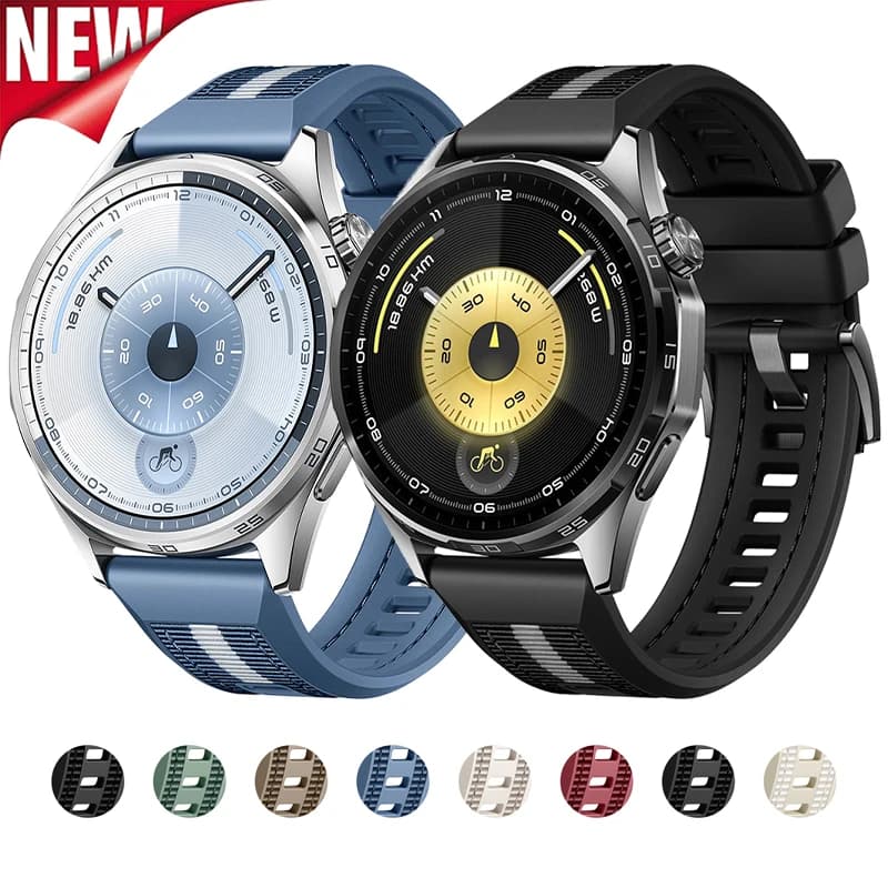 22mm Nylon Silicone Composite Woven Watch Strap for Huawei Watch GT6 GT6 Pro 5 GT4/3 4/3Pro 46mm Wristband Bracelet Accessories