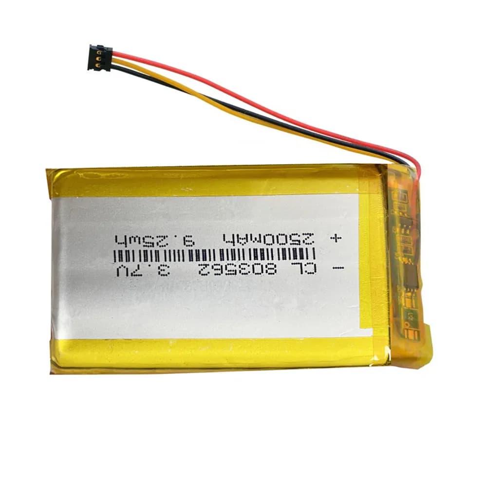 1-10PCS 3.7V 2500mAh 803562 3-wire Connector Rechargeable Li Polymer Li-ion Battery For Bicycle Dash Cam DVR GPS SIGMA ROX12.0