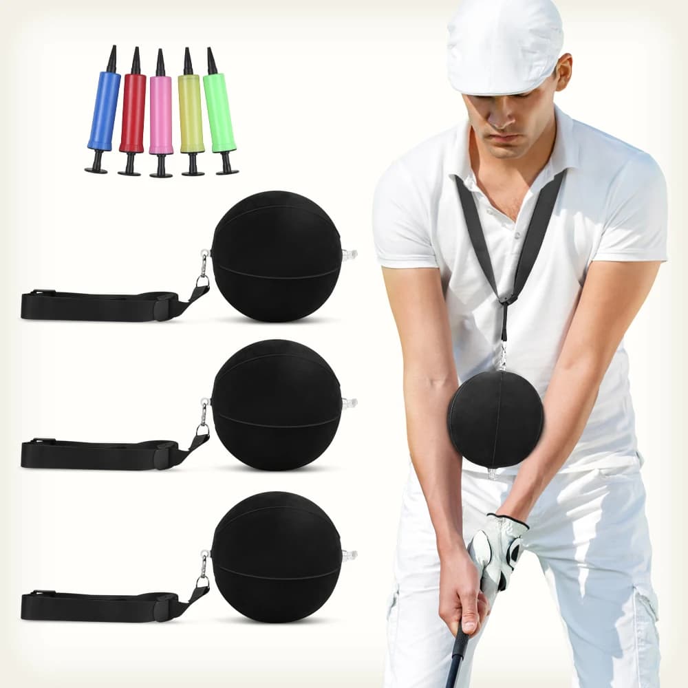 Palla da Golf Gonfiabile Intelligente, Ausilio per l'Allenamento del Golf, Palla Gonfiabile con Cordino Regolabile, Correttore di Postura, Trainer per lo Swing