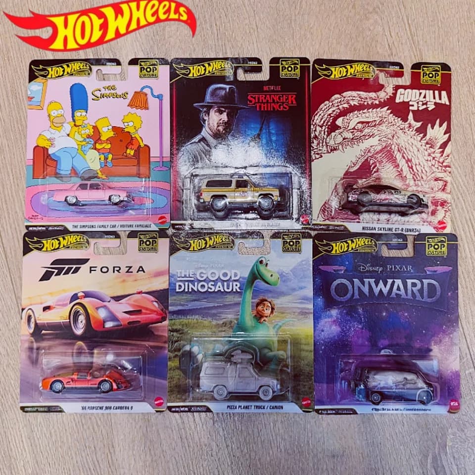Hot Wheels Premium Alloy Diecast Car Model Hxd63 Pop Culture The Simpsons Family Car Porsche Model Car Adult Collect Toy Gifts