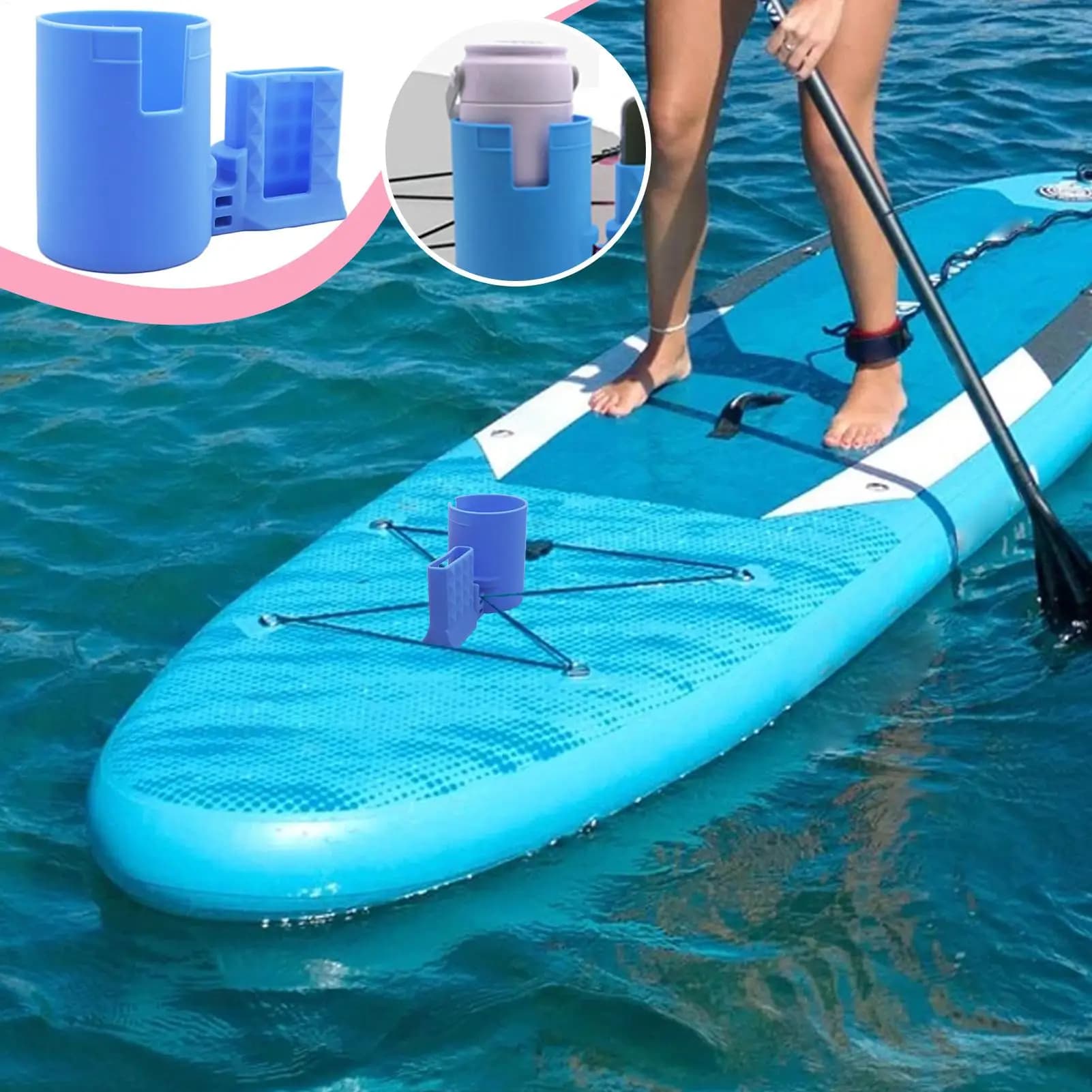 Portabevande per kayak portatile in silicone Nuovo portabicchieri multifunzionale per paddle Board Portabevande per kayak creativo in PVC Portabicchieri per kayak
