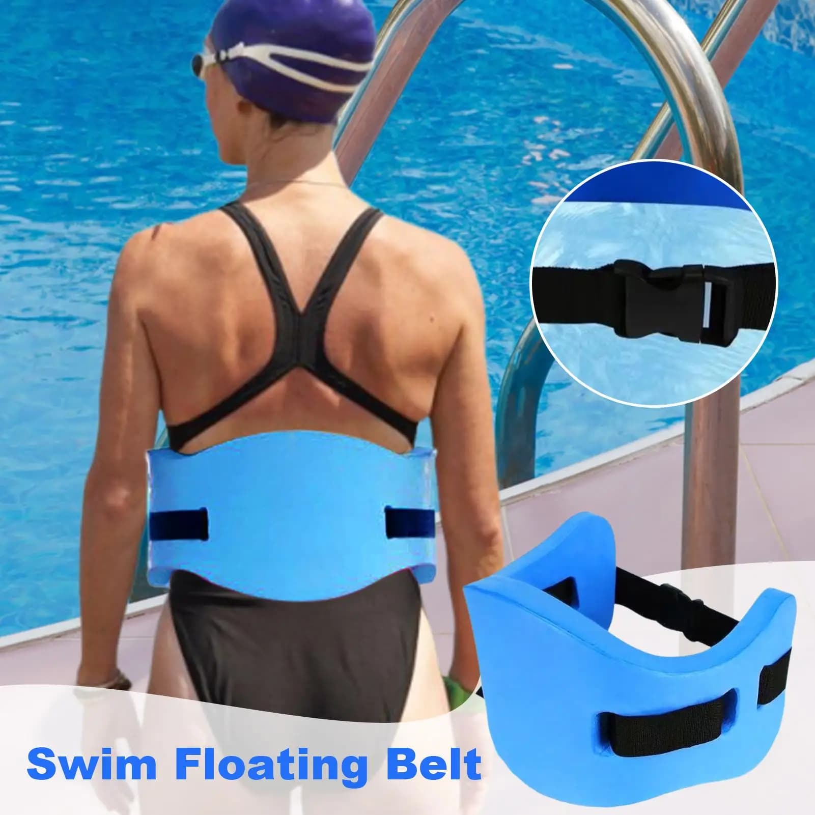Cintura di Galleggiamento Regolabile in Morbida EVA, Cintura di Sicurezza per Piscina e Spiaggia, Ausilio Galleggiante per Allenamento per Adulti e Bambini, Esercizi di Snorkeling