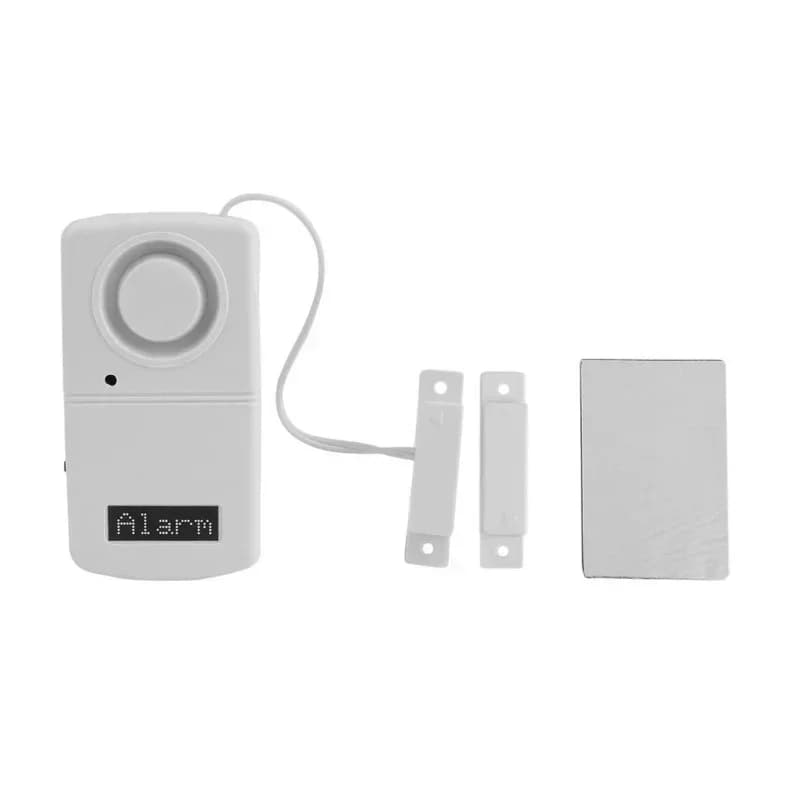 2 Pezzi Sensore di Allarme con Rilevatore Vocale 120dB, Sistema Magnetico di Sicurezza per Porte, Protezione Domestica