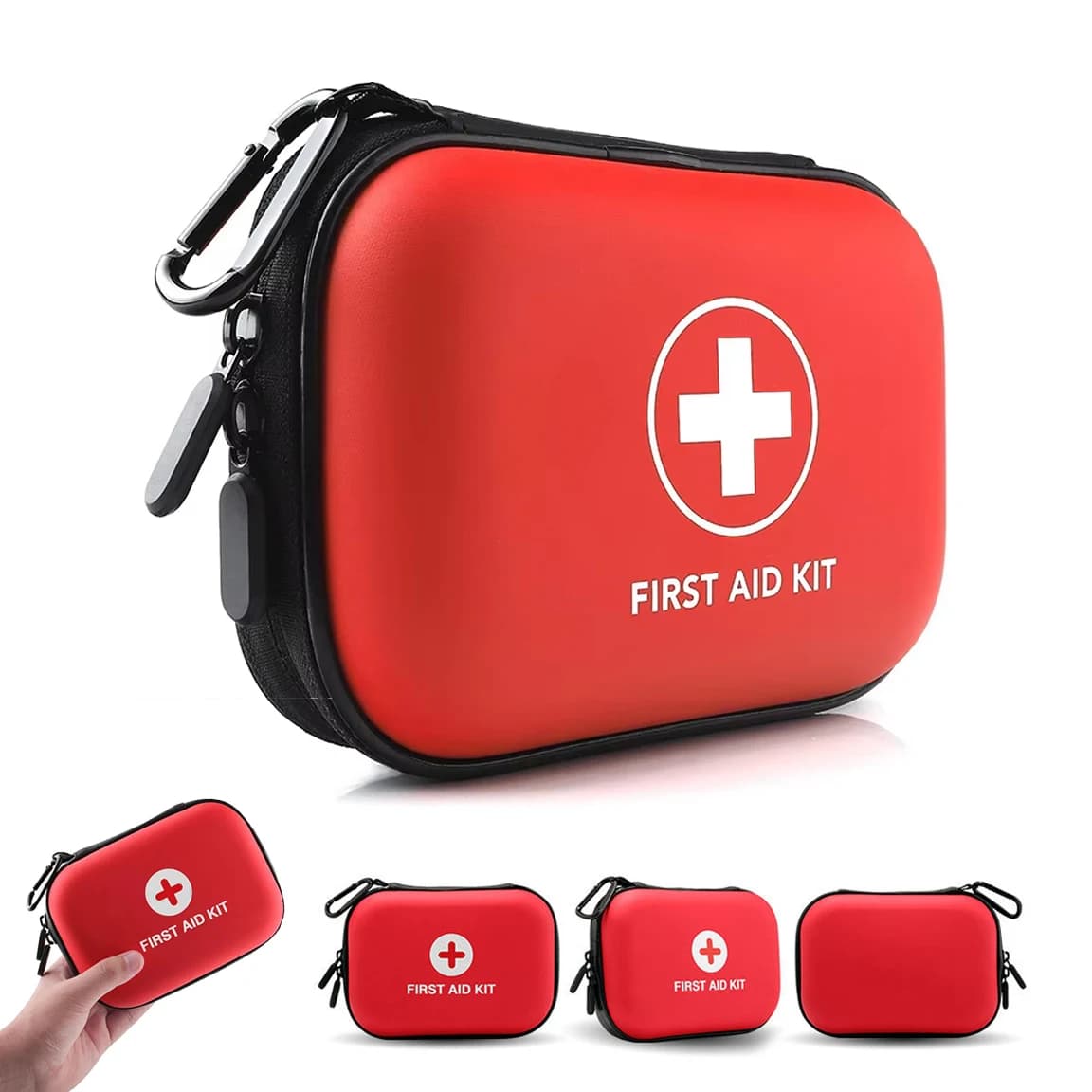 Portapillole portatile di pronto soccorso medico Portapillole a prova di caduta con guscio rigido in EVA per la casa, sport all'aria aperta, viaggi e campeggio