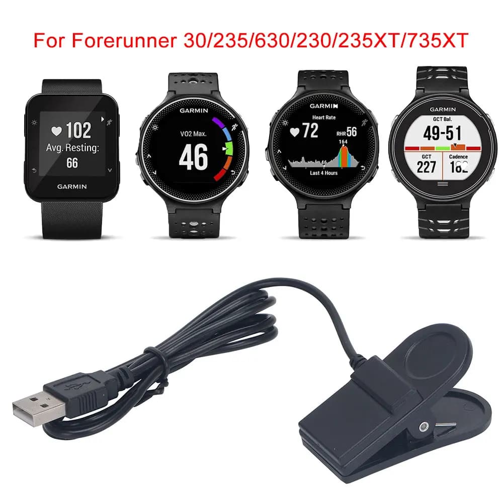 Clip di ricarica per Garmin Forerunner 235 230 Cavo di ricarica per Forerunner 35/30/645/645 Music/735XT Approach S20 Orologio GPS