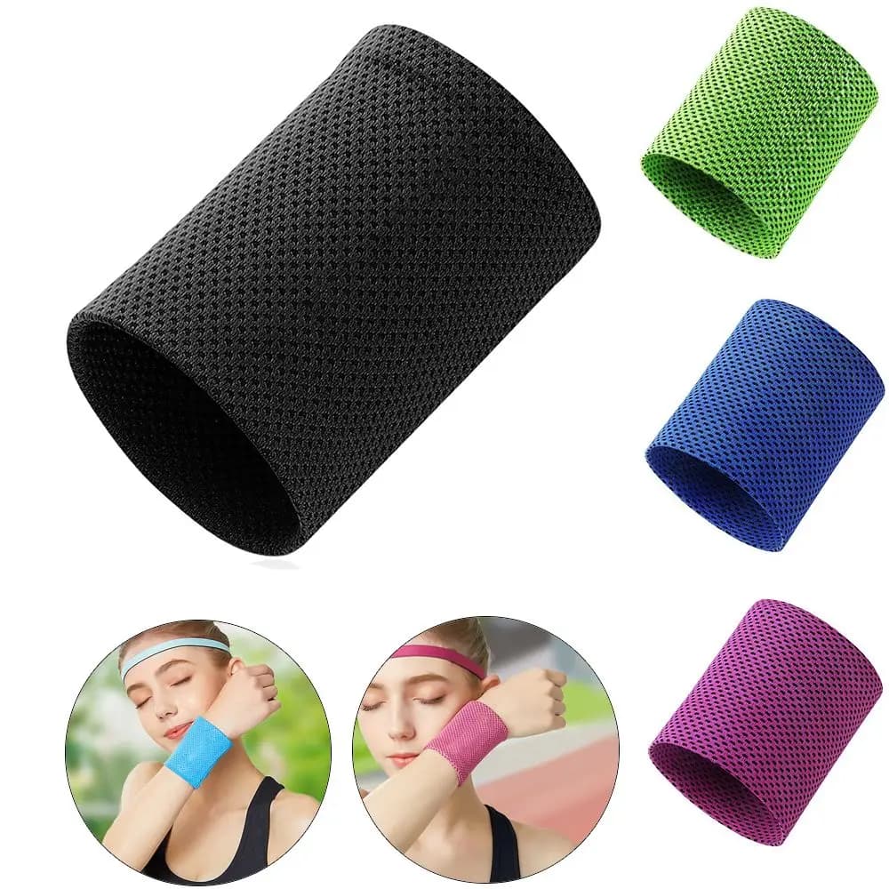 1 pz raffreddamento a ghiaccio tutore per il polso supporto traspirante Tennis Wristband Wrap Sport Sweatband per palestra Yoga pallavolo fascia per il sudore della mano