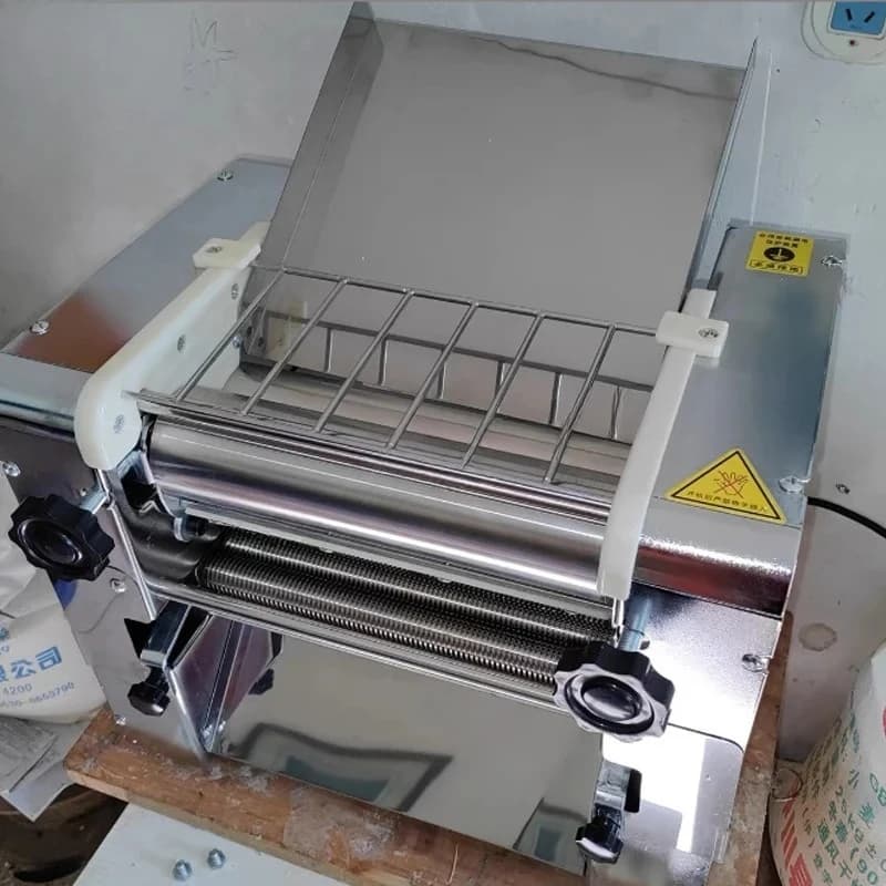 Macchina Elettrica per Stendere la Pasta in Acciaio Inox, Larghezza 300mm, 220V/110V, per Pasta, Noodle e Ravioli