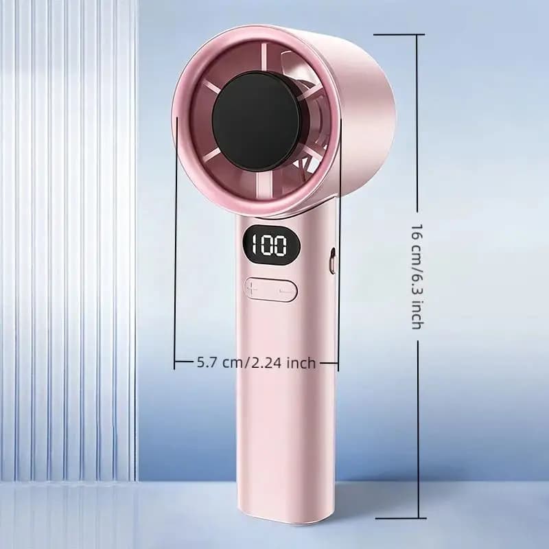 New Handheld Portable Fan 100 Wind Speeds Adjustable Usb Charging Mini Outdoor Turbo Long-lasting High Speed Fan