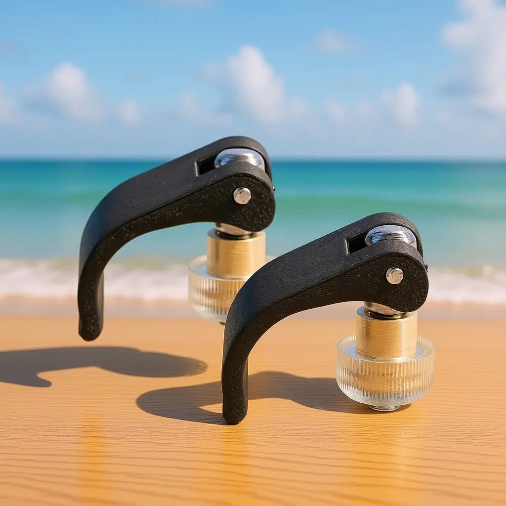 2Pcs Universal Mountaineering Pole External Lock Handle Nut Accessories for Hiking Trekking Camping Trekking Pole Flip Lock
