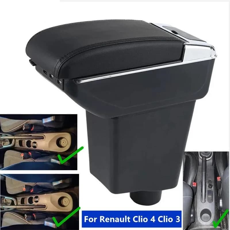 For Renault Clio 4 Armrest For Renault Captur Clio 3 III IV Car Armrest Box Storage box Dedicated Retrofit Car Accessories