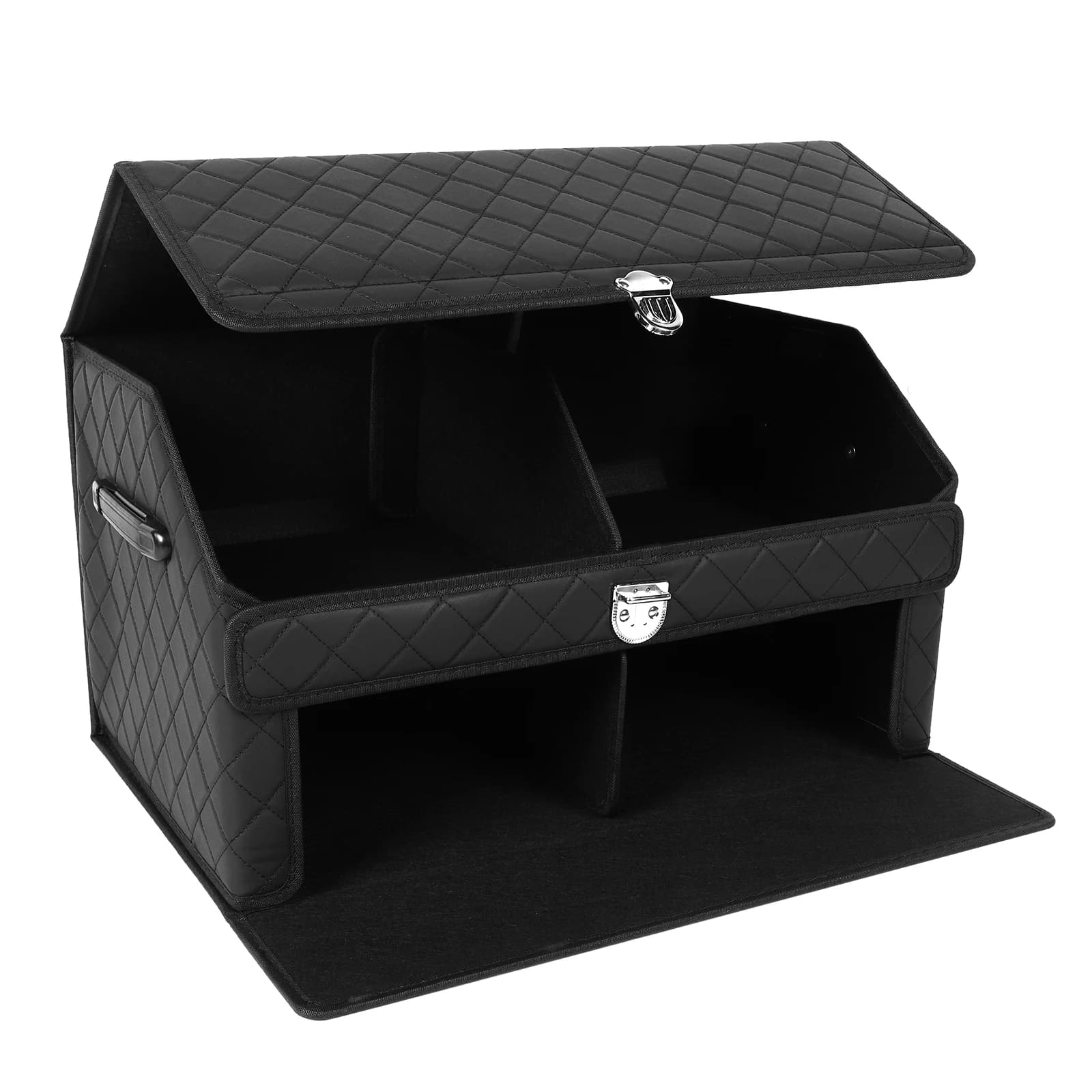 Organizer per Bagagliaio Auto a Doppio Strato con Chiusura Magnetica, Contenitore Pieghevole per SUV, Furgoni, Camion e Berlina