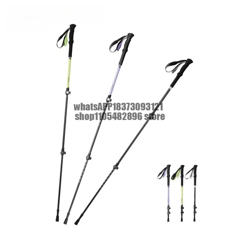 Trekking Poles Carbon Fiber Walking Sticks Ultra-light Telescopic Outdoor Hiking Climbing Cane
