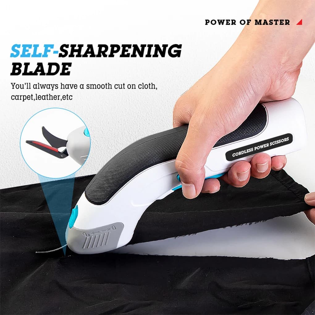 New Cordless Electric Tailoring Scissors USB Charging Suitable for Cutting Cotton Fabric/Leather/Cloth and Other Materials