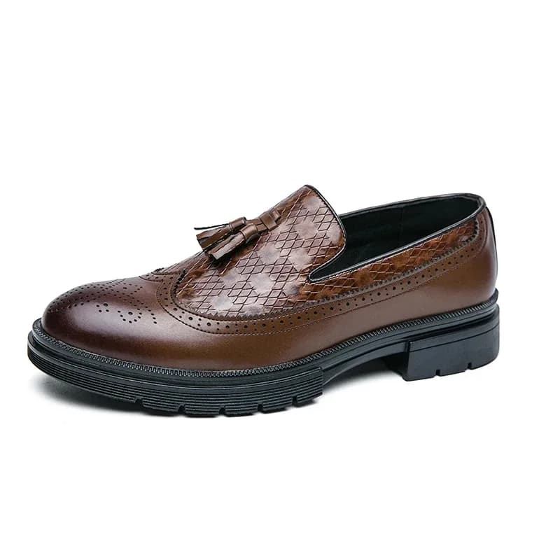 Scarpe in Pelle da Uomo Traspiranti, Casual, Eleganti, Formali, per Banchetti e Matrimoni, Mocassini Primaverili