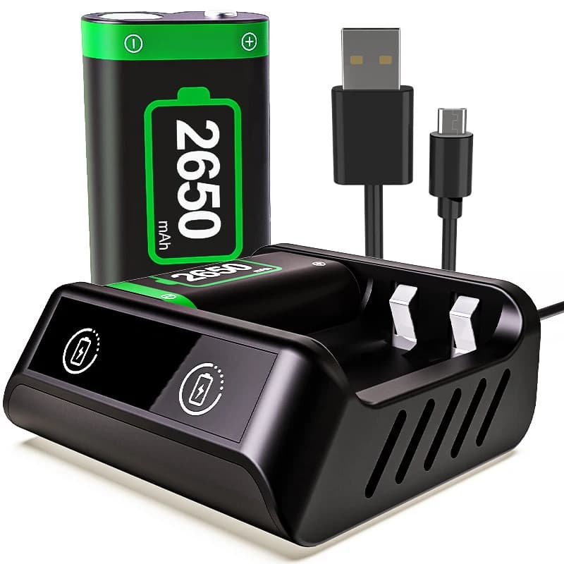 2 batterie da 2650mAh per controller Xbox con stazione di ricarica per Xbox One/Xbox Series X | Accessori per Xbox S/Xbox One S, Xbox One Elite