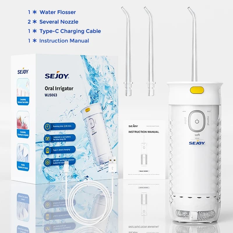SEJOY Portable Oral Sprinkler, Dental Cleaner for Whitening, Dental Sprinkler