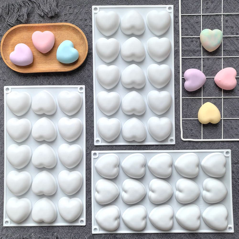 1pc San Valentino a forma di cuore torta al cioccolato stampo in silicone per mousse fai da te dessert stampo caramelle gelato torta formaggio gelatina stampo