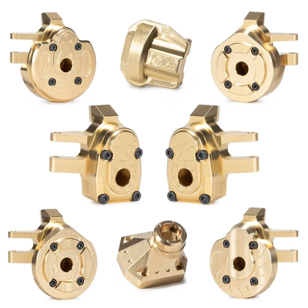 Capra 1.9 UTB SCX10 III brass snode steering wheel weight Diff Cover portal plates for Axial AXI03007 AXI03004 adds low weight