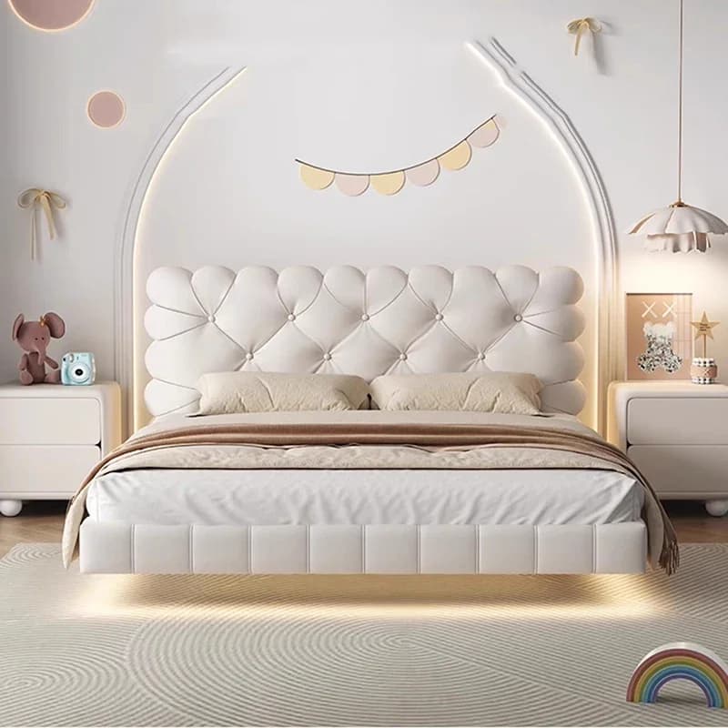 Lettino da massaggio per dormire in pelle Design galleggiante Cane umano Doppio letto king size Ragazze Queen European Cama Lounge Suite Furniture