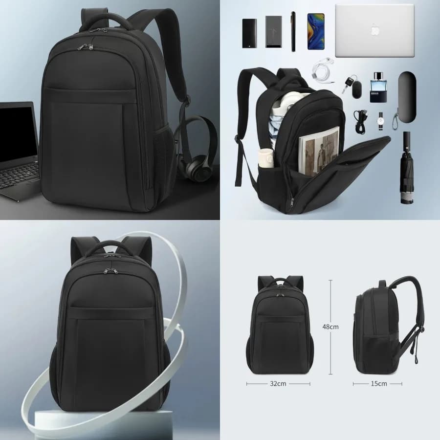 ilNew styleuovo-new simple and multifunctional man backpack for computer, with logo, ideal for work and commuting