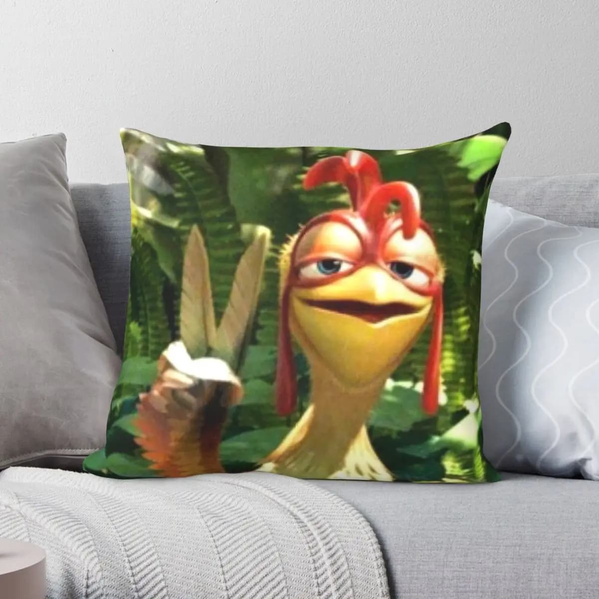 Chicken Joe Pillowcase Polyester Linen Velvet Creative Zip Decor Pillow Case Sofa Cushion Cover