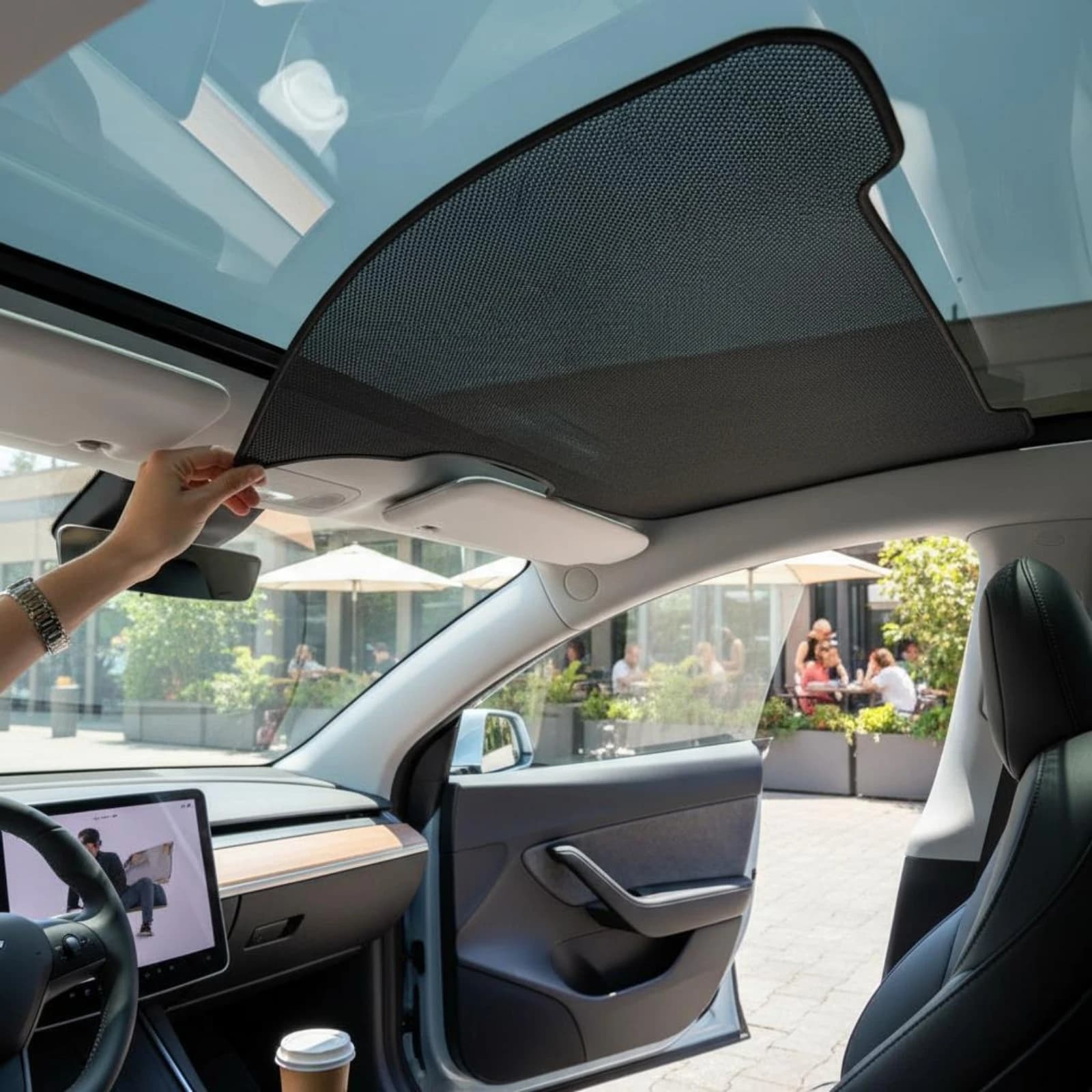 Parasol for Car Kit, Thermal Insulation, Dark Screen for Panoramic Roof, Easy to Install for Summer Guide