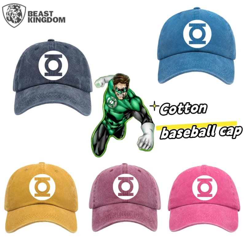 Beast Kingdom Green Lantern Students' Soul Film Spring Summer Baseball Cap Gifts with Simple and Versatile Solar Protection