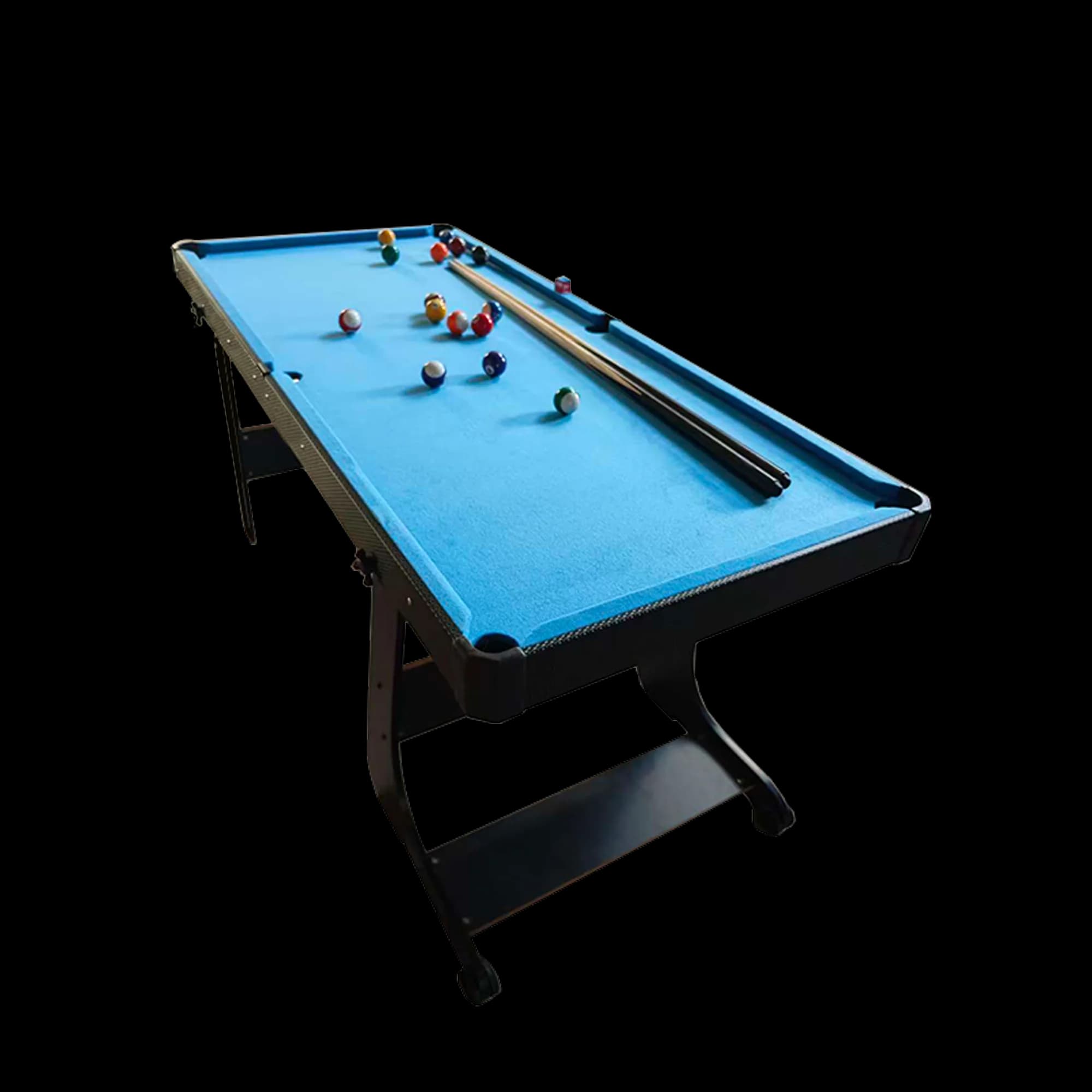 Tavolo da Biliardo e Snooker Pieghevole in Legno da 4,5 Piedi, Tavolo da Pool per Interni, Durevole per Famiglia, con Ruote e Asta da Biliardo