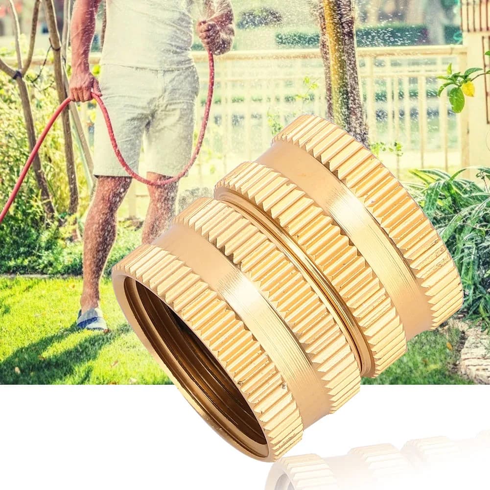 Connettore per Rubinetto da Giardino in Ottone da 3/4'' con Guarnizione, Adattatore Filettato per Tubi dell'Acqua, Accessorio per Giardinaggio