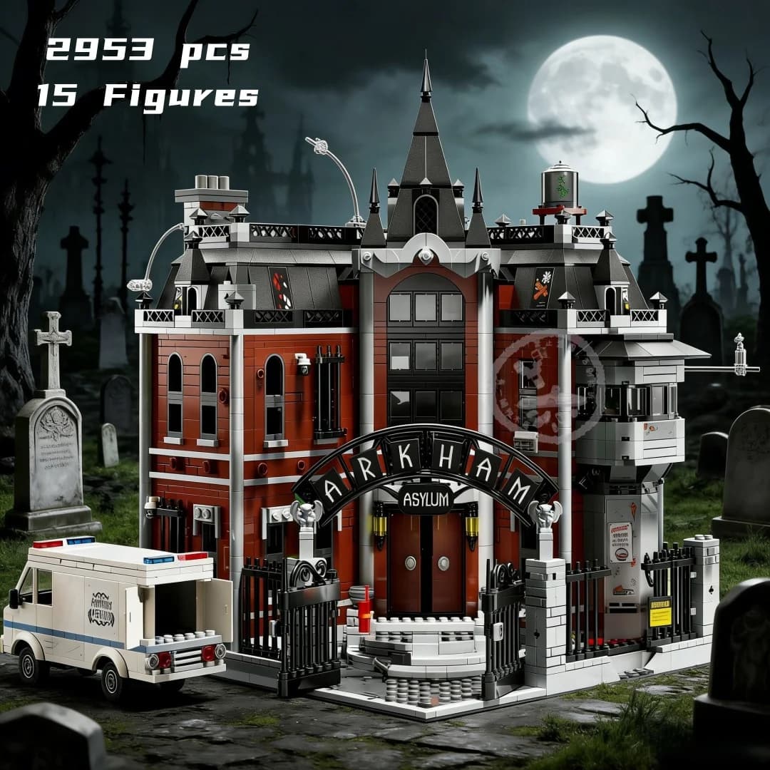 Supereroe 2953 pz Arkham Asylum Disney Batman compatibile con il modello 76300, mattoncini da costruzione, giocattolo per bambini, regalo di Natale
