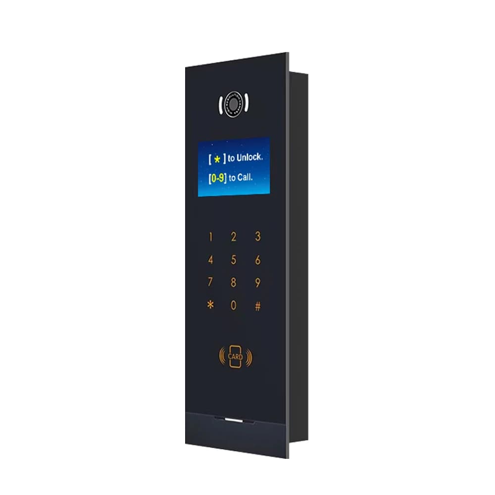Lanbon Microfono impermeabile altamente sensibile da 4,3 pollici Supporto tastiera touch Sistema di allarme Videocitofono per porta di casa intelligente