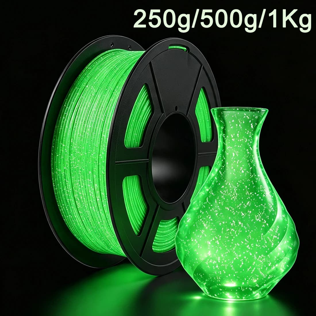 PLA Luminous Firefly Green 3D Printer Filament 250g 500g 1kg 3D Printer Material 1.75mm pla Transparent Glow In The Dark Firefly