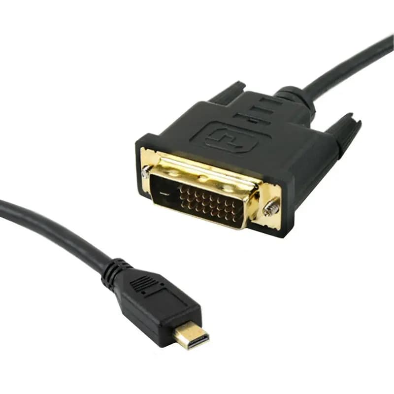 Video Cable 1m 1.8m Type D Micro HDMI Compatible Male to DVI (24+1) Male to Computer Conversion or DVI Monitor Phone