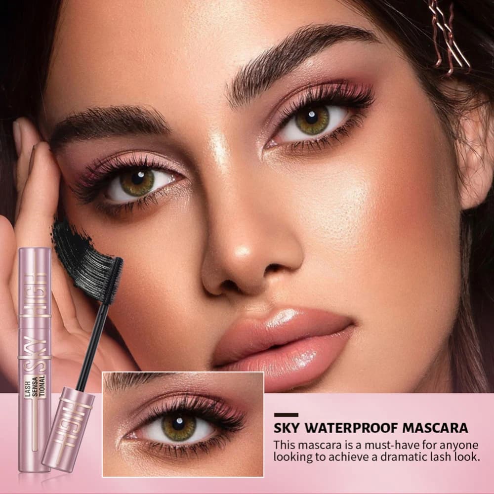1-2 pieces of natural curling mascara, water resistant and sweat resistant, long-lasting eyelash cream, deburring-proof mascara