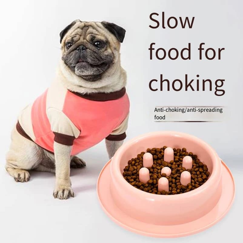Ciotola anti-ingozzamento e antiscivolo per animali domestici, che consente agli animali di mangiare a un ritmo regolare e proteggere il loro sistema digestivo.