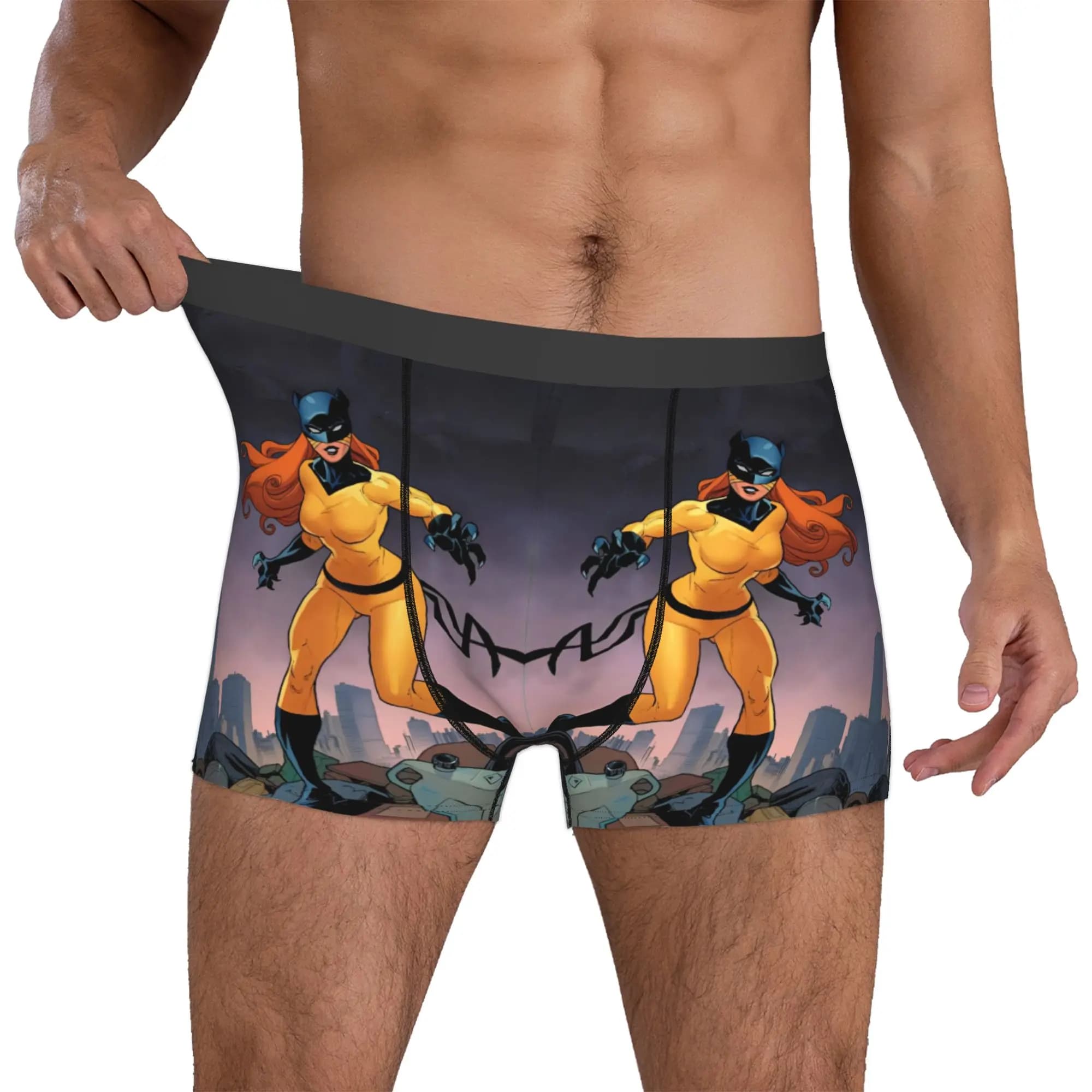Boxer personalizzati H-Hellcats, slip da uomo, mutande da supereroe, mutande originali